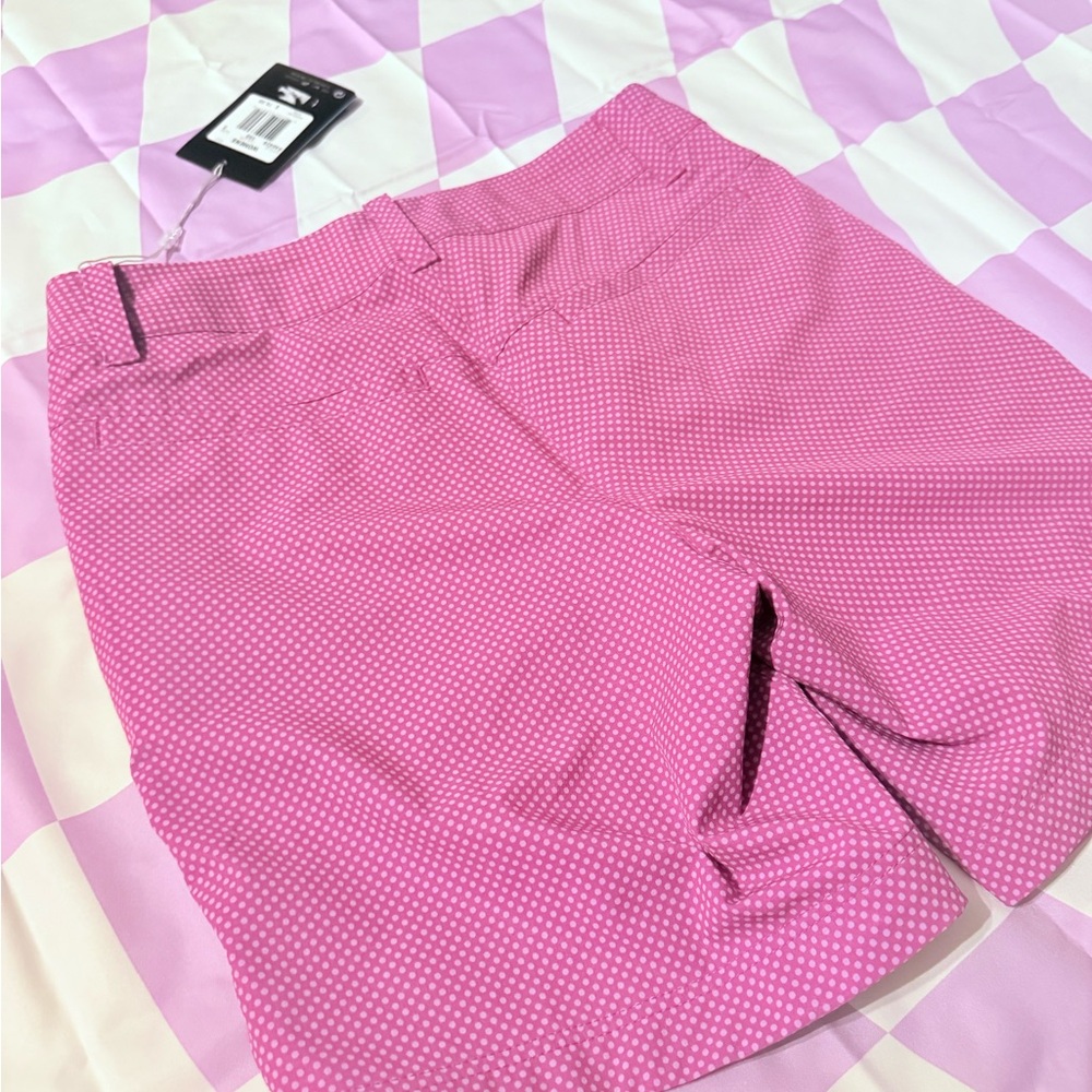Nike Golf Tour Performance Dri-FIT Polka Dot Shorts - Pink/Purple - Size 0 - Picture 10 of 12